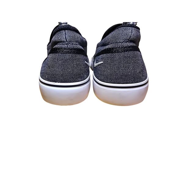 Nike Toki Low Black  and White Canvas Slip Ons, size Youth 5 Womens Size 7 - Picture 6 of 8